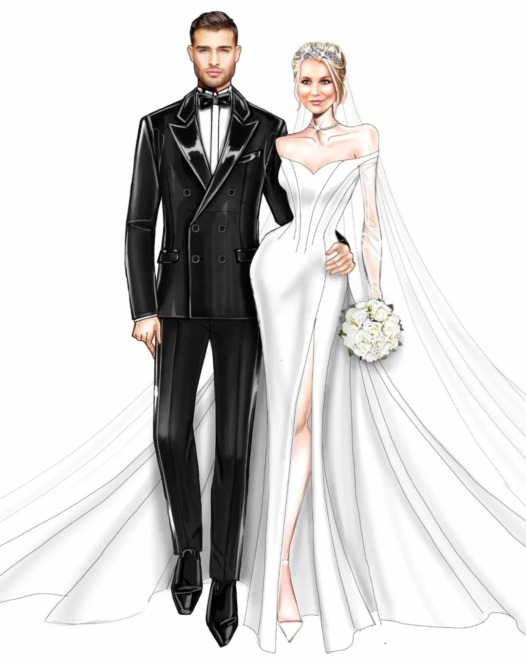 黑色个性粉色婚纱照搭配_婚纱粉色_黑色和粉色婚纱